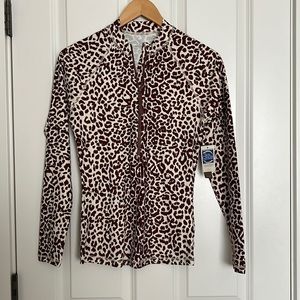 Brand-new leopard print J. Crew rash guard